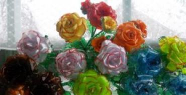 Δημιουργούμε ένα παρτέρι που πάντα ανθίζει - φτιάχνουμε λουλούδια από πλαστικά μπουκάλια